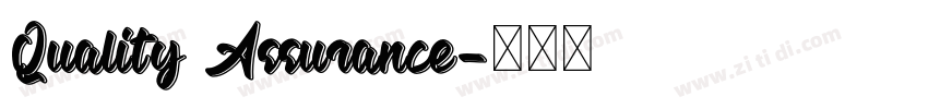 Quality Assurance字体转换